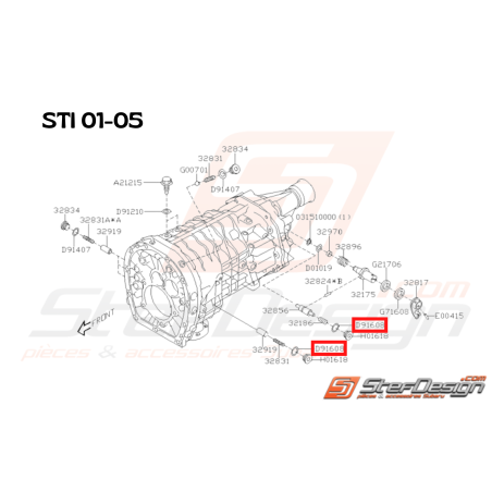 Joint de bouchon de vidange de boite 6 vitesses STI 01-14