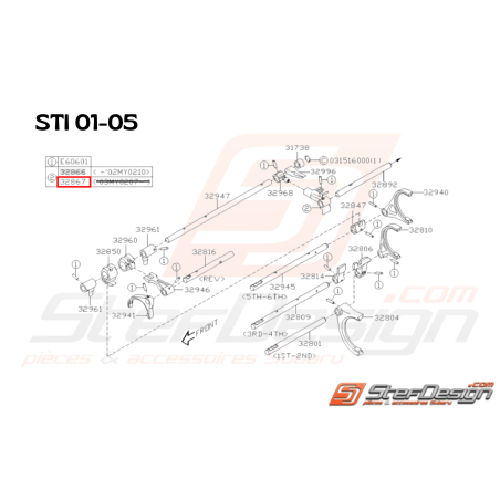 Axe fourchette Origine Subaru STI 2001 - 2005