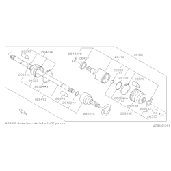 Cardan complet SUBARU  brz TOYOTA gt86 2012 2021