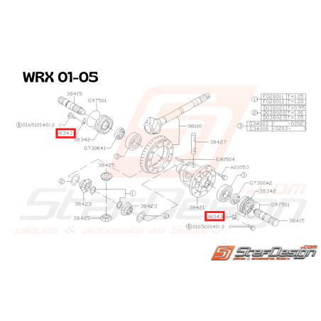 Plaque Retenue de Différentiel Origine Subaru GT 1993 - 1996