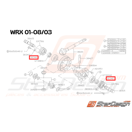 Retenue de Différentiel Origine Subaru GT 1993 - 1996