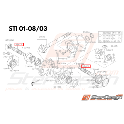 Arbre de sortie différentiel Origine Subaru STI 2001 - 08/2003