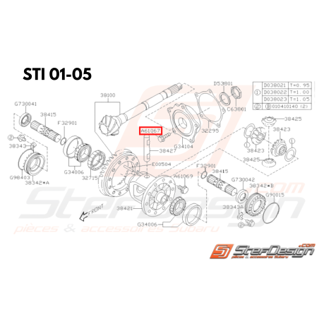 Vis Origine Subaru STI 2001 - 2005