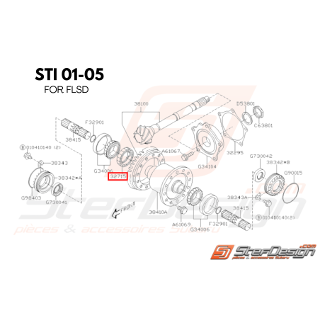 Pignon compteur de vitesse origine Subaru STI 2001 - 2005