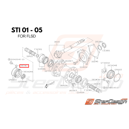 Plaque Retenue de Différentiel Origine Subaru GT 1993 - 1996