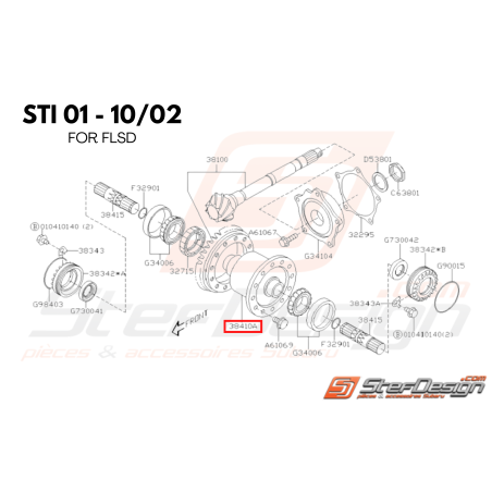 Différentiel Avant Origine Subaru STI 2001 - 10 / 2002