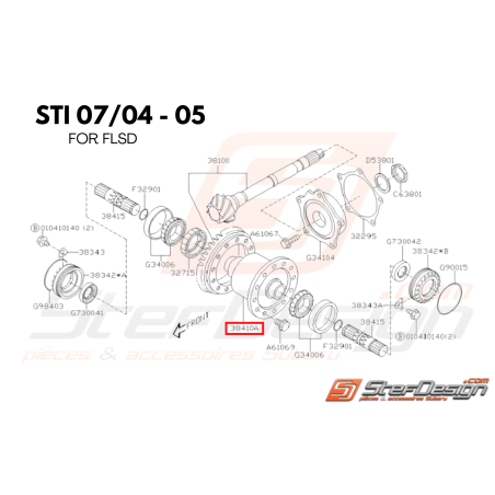 Différentiel Avant origine Subaru STI 07/2004 - 2005