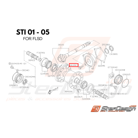 Vis Origine Subaru STI 2001 - 2005