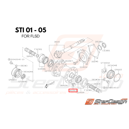 Vis de différentiel avant SUBARU STI 01-14