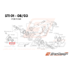 Joint spy de cardan coté droit impreza GT 93-00 WRX/STI 01-03