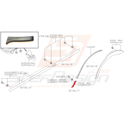 Pare pierre arrière pour Subaru Impreza WRX 2001-2002 break 