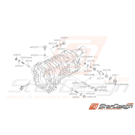 Schéma Système de fourchette Origine Subaru STI 01-05