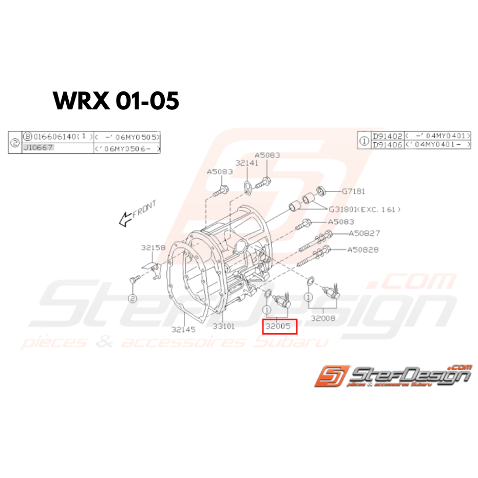 Capteur marche arrière GT 96-00 WRX 01-04