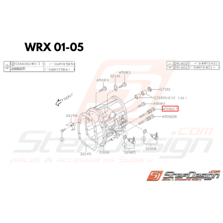 Vis et Rondelle Origine Subaru Impreza GT 1998 WRX 01-07