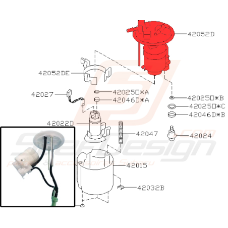 Filtre à essence origine pour subaru forester 2013 2.0l B