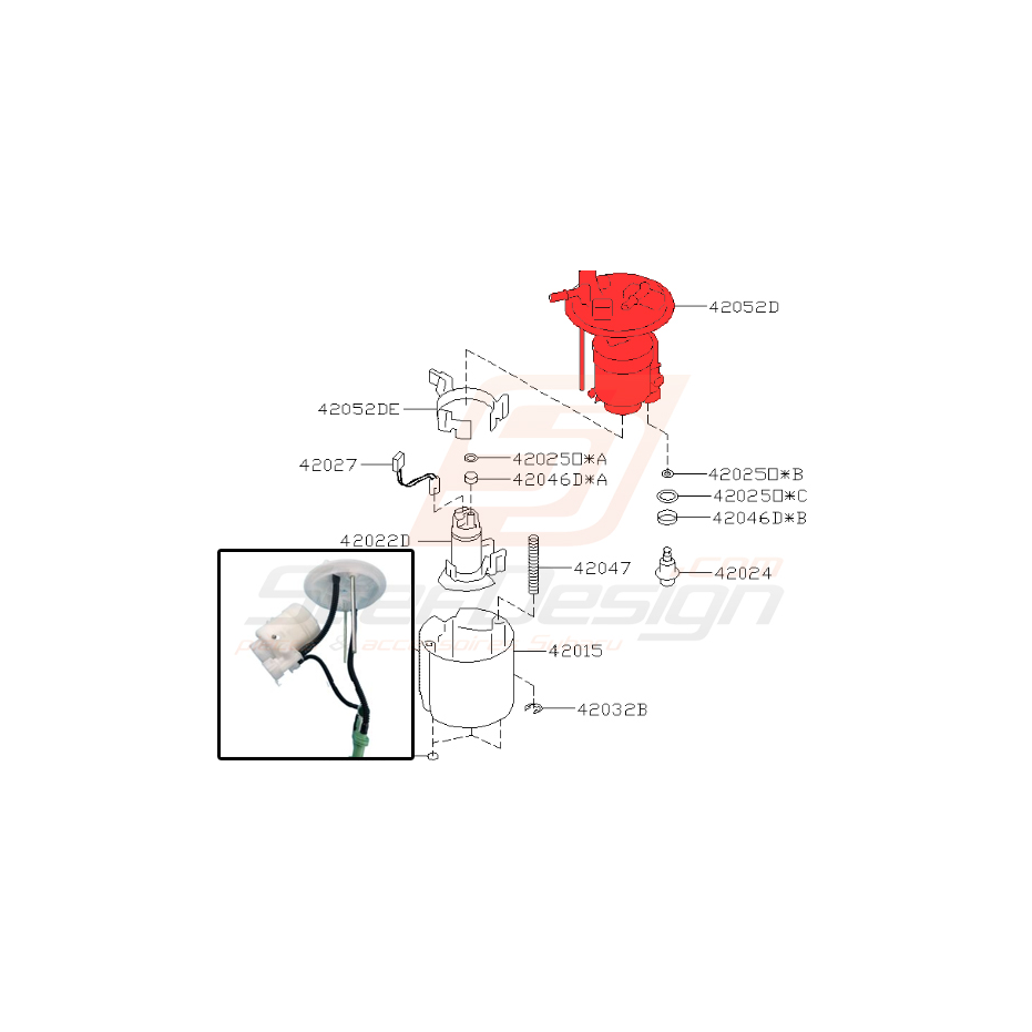 Filtre à essence origine pour subaru forester 2013 2.0l B