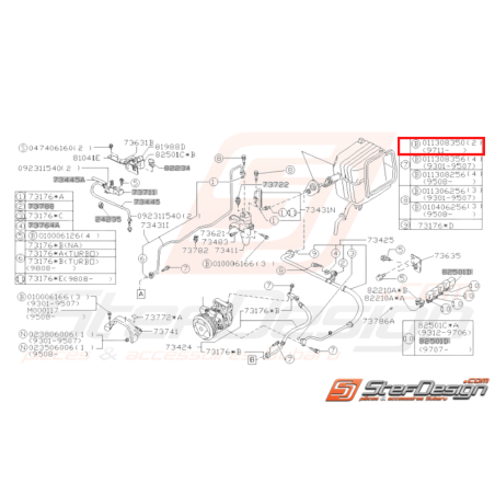 Vis Origine Subaru Impreza GT 1997 - 2000