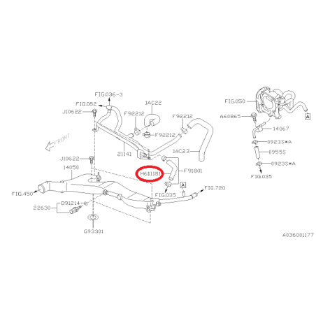 Durite dépression pour subaru WRX 08-10