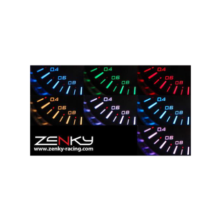 Pack 3 Manomètres ZENKY +plaque  150 Couleurs eau /huile/pression d'huile 