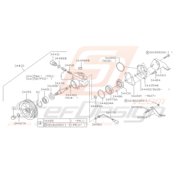 Schéma de pompe de direction assistée Subaru GT 1994-1998