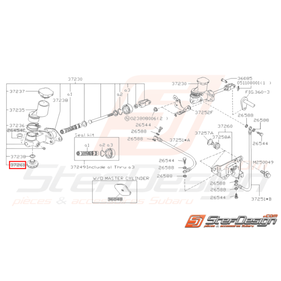 Cylindre d'embrayage Origine Subaru Impreza GT 1999-2000