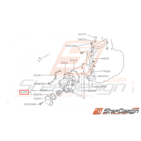 Ensemble thermostat et joint Origine Subaru WRX/STI 2001 - 2005