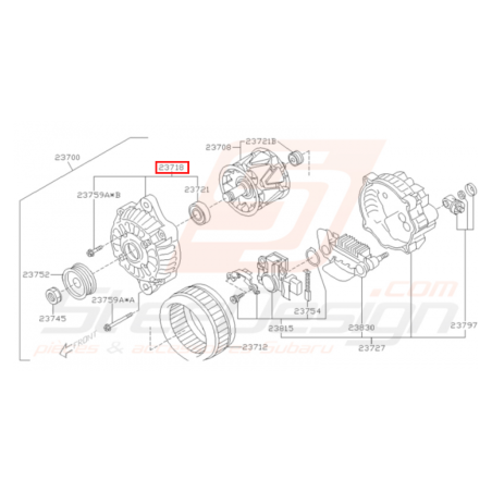 Couvercle Avant d'Alternateur Origine Subaru GT 1997 - 2000