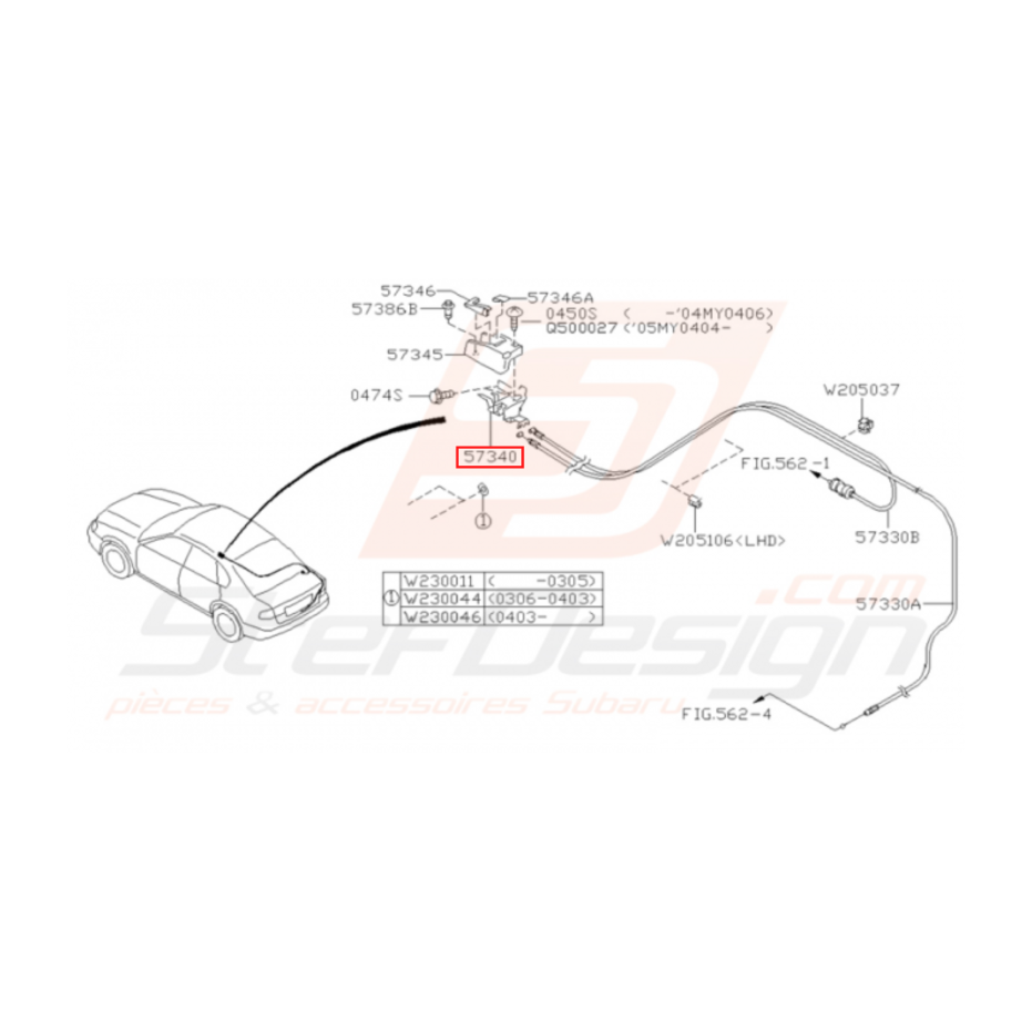 Poignée ouverture trappe essence GT 93-00 Poignée ouverture trappe essence GT 93-00