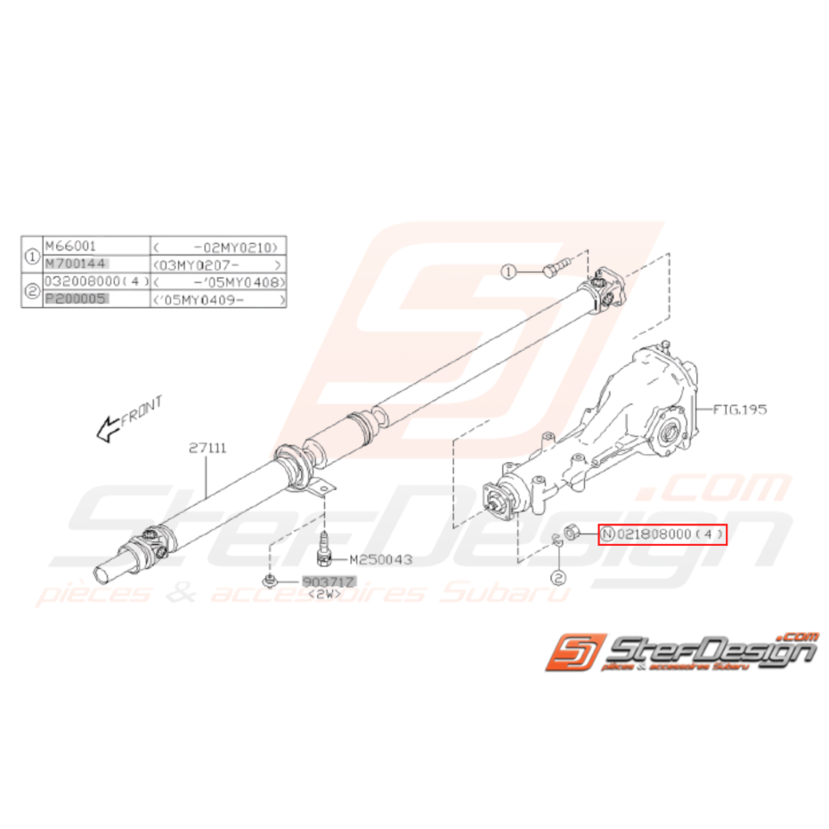 Support Stabilisateur Gauche Origine Subaru WRX STI 01-05  Support Stabilisateur Gauche Origine Subaru WRX STI 01-05