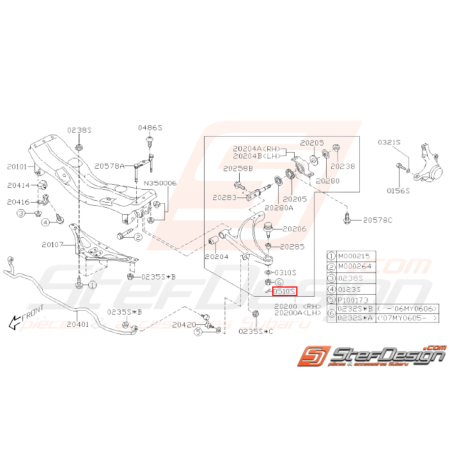 Goupille de rotule de suspension / direction