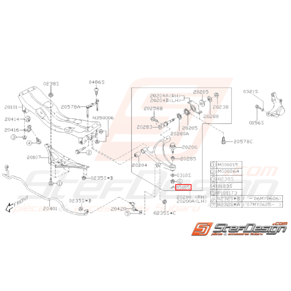Goupille de rotule de suspension / direction
