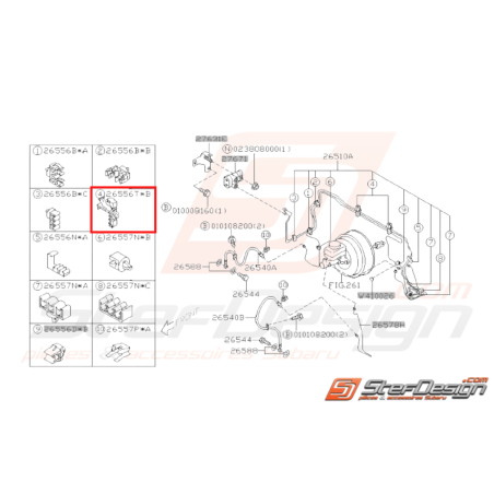 Attache Origine Subaru WRX STI 2001 - 2005 