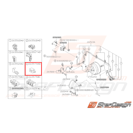 Attache Origine Subaru WRX STI 2001 - 2005