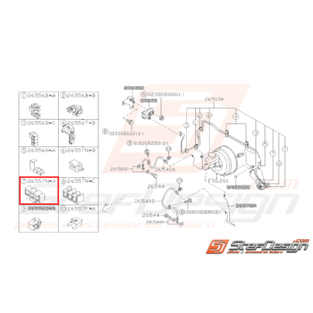 Attache Origine Subaru WRX STI 2001 - 2005