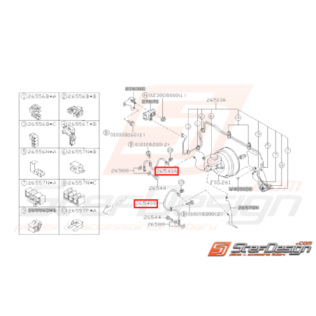 Durite de frein avant origine subaru STI 04-07