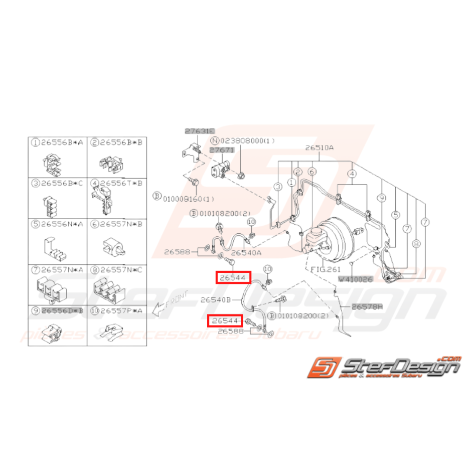 Vis banjo d'étrier GT 99-00 WRX/STI 01-07 Vis banjo d'étrier GT 99-00 WRX/STI 01-07