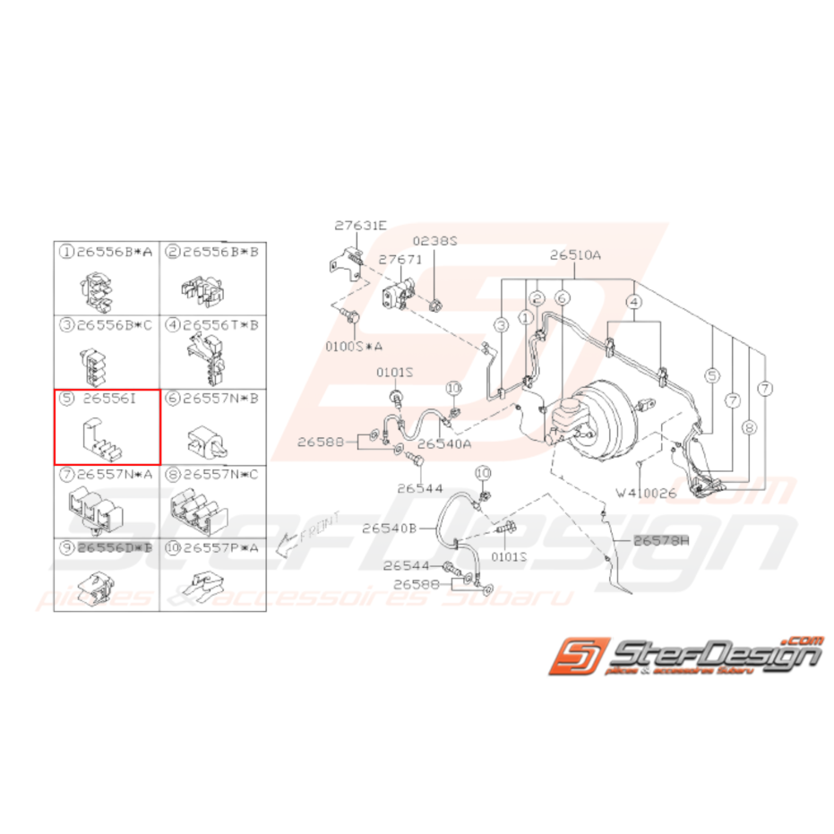 Attache Entretoise Origine Subaru WRX STI 2005