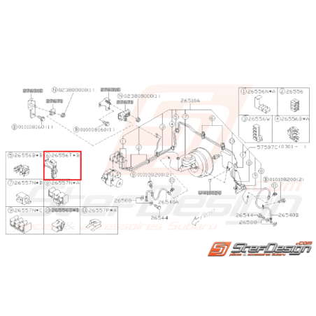 Attache Origine Subaru WRX STI 2001 - 2005 