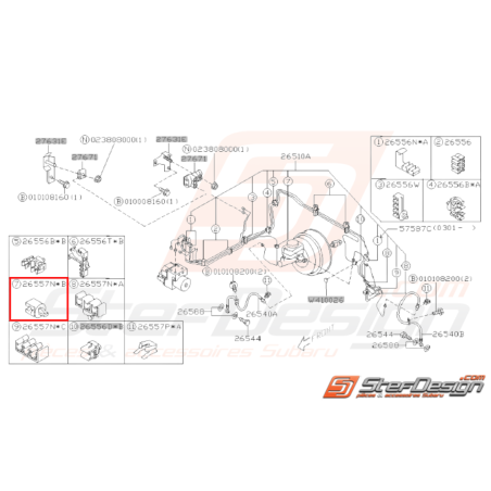 Attache Origine Subaru WRX STI 2001 - 2005