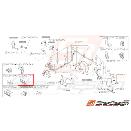 Attache Origine Subaru WRX STI 2001 - 2005