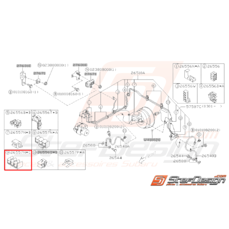 Attache Origine Subaru WRX STI 2001 - 2005