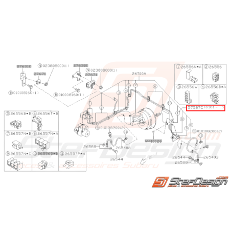 Agrafe Barre de tension Origine Subaru WRX 01-04 STI 01-05