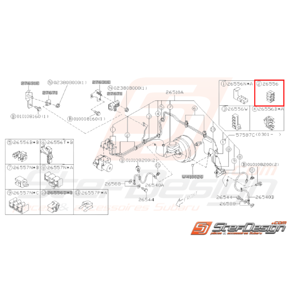 Collier Origine Subaru WRX STI 2001 - 2005 Collier Origine Subaru WRX STI 2001 - 2005