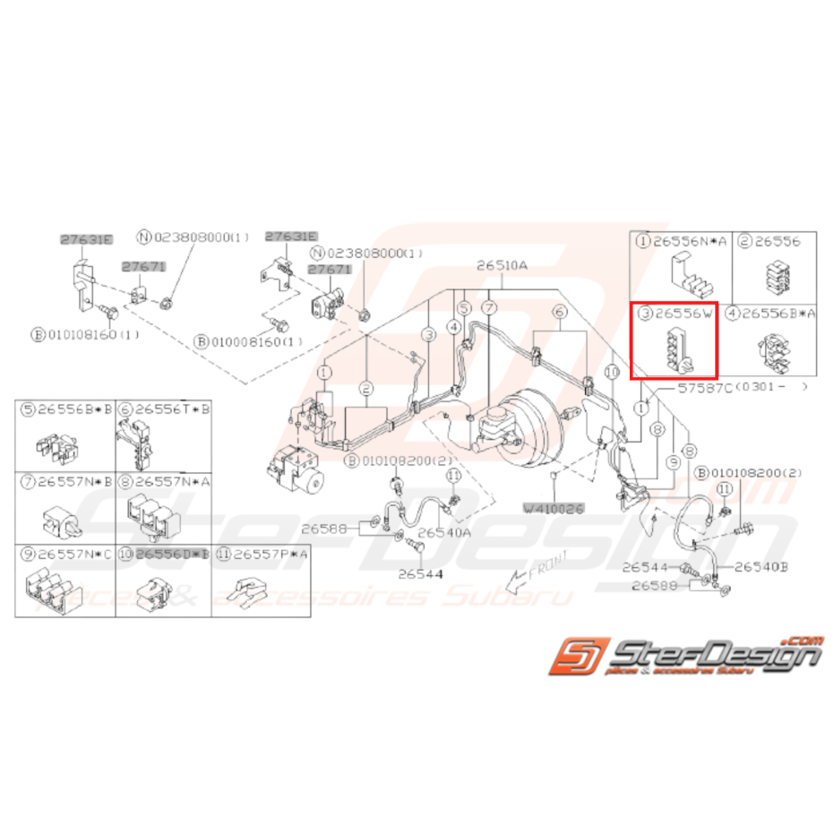 Collier Origine Subaru WRX STI 2001 - 2005 Collier Origine Subaru WRX STI 2001 - 2005