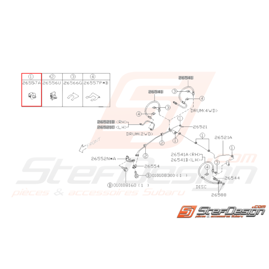 Attache conduite de frein GT 1998 Attache conduite de frein GT 1998