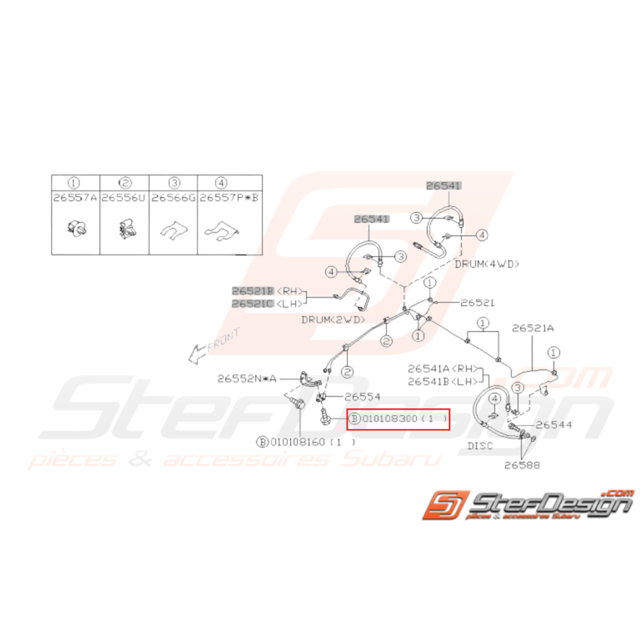 Vis de patte d'échangeur WRX 08-11