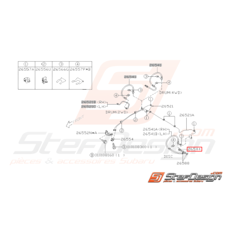 Vis banjo d'étrier GT 99-00 WRX/STI 01-07