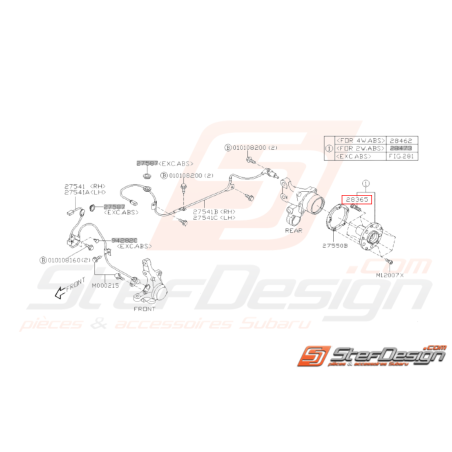 Goujon de roue origine Subaru GT 93-00 WRX 01-07 STI 01-04