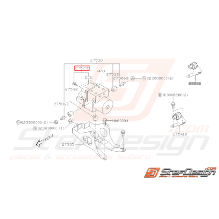 Bloc réparation ABS Origine Subaru STI 2003 - 2005 Sans DCCD