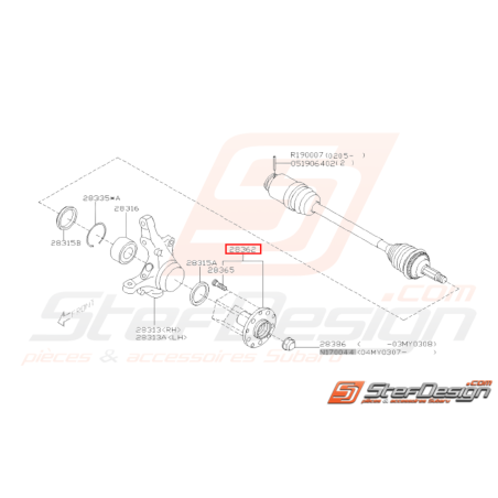 Moyeu avant avec ABS origine pour Impreza GT 93-00